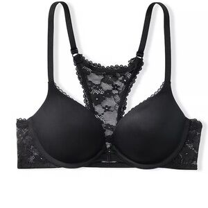 VICTORIAS SECRET BODY BY VICTORIA PUSH
UP LACE BACK BRA NWT 32B